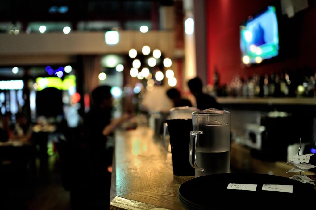 a photo of the inside of a bar of a restaurant