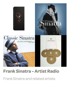 frank sinatra artist radio playlist image
