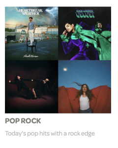 pop rock playlist image