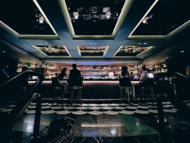 inside of a modern bar