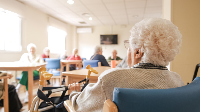 elderly woman in nursing home