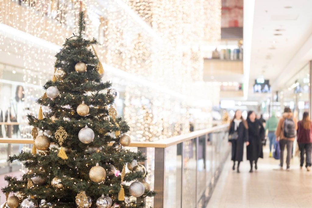 christmas tree in shopping mall
