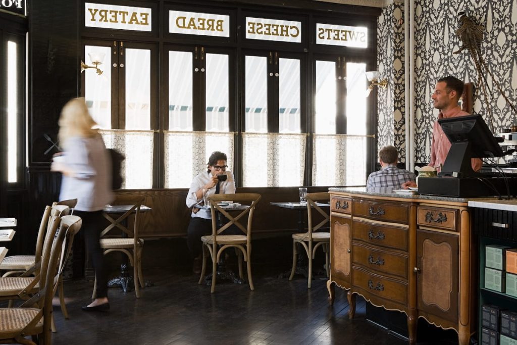 people sitting in a coffee shop