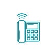 Office phone icon representing noise reduction through music.
