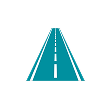 Road icon representing reduced showroom distractions through music.